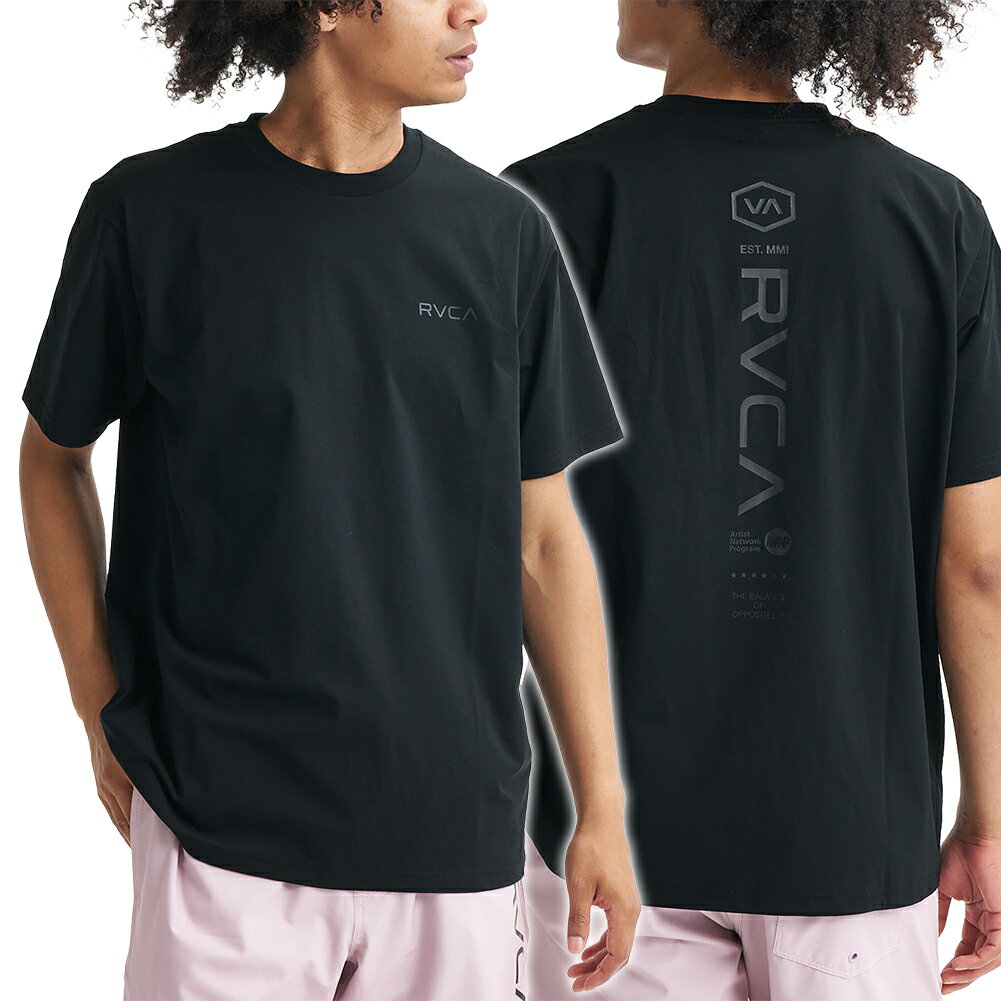 樂天商城 - RVCA ルーカ メンズクルーネックTシャツ BG041857 / RVCA STRAIGHT WAY ブラック×ブラック 2026春夏新作
