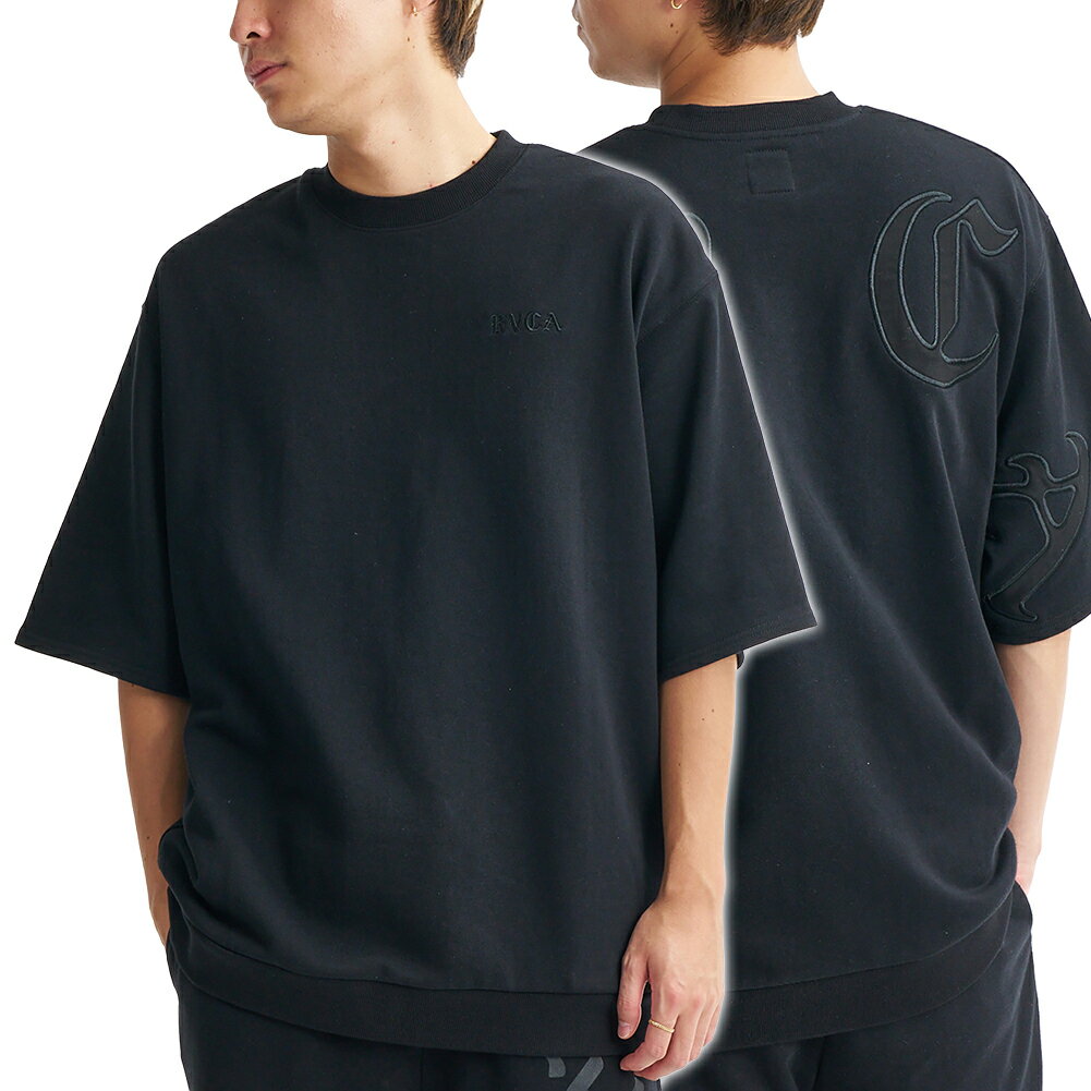 乐天商城 - RVCA ルーカ メンズクルーネックTシャツ BG041002 / BACK SIDE ARCH IRON SS ブラック 2026春夏新作