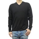 SCAGLIONE スカリオーネ メンズVネックニット セーター ULB019 ブラック(4)