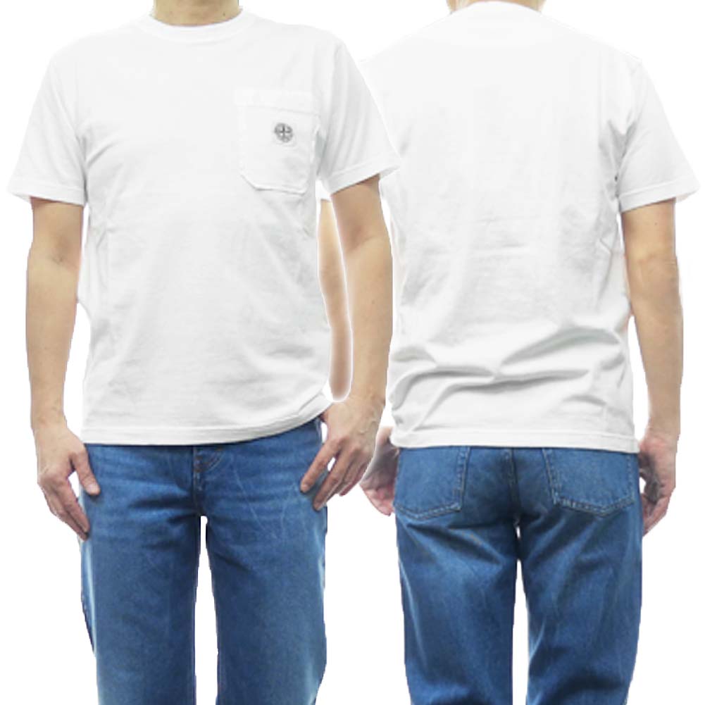 STONE ISLAND ストーンアイランド メンズ クルーネックTシャツ 21957 ホワイト