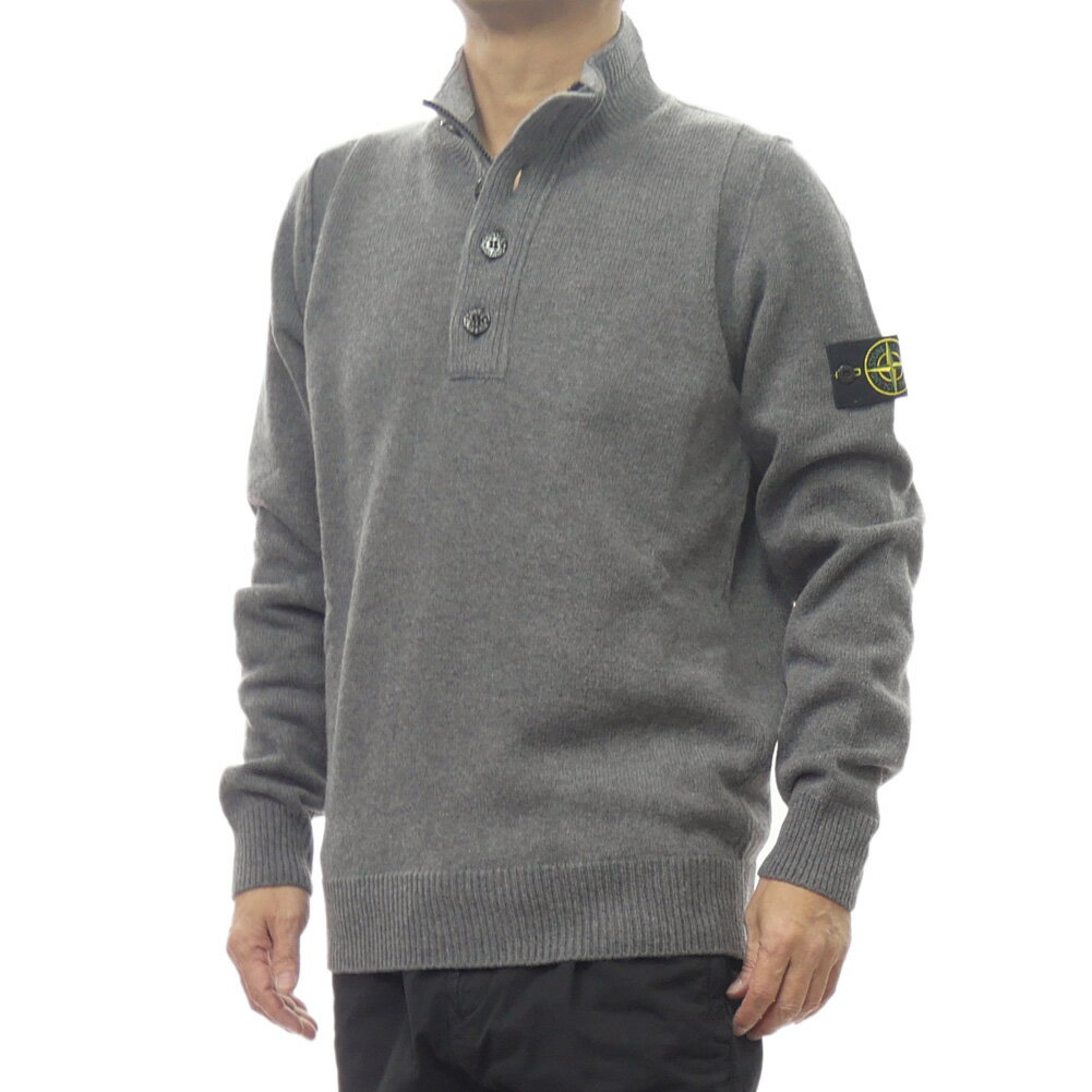 STONE ISLAND ストーンアイランド メンズ ハーフジップセーター 5100040 グレー 2025秋冬新作