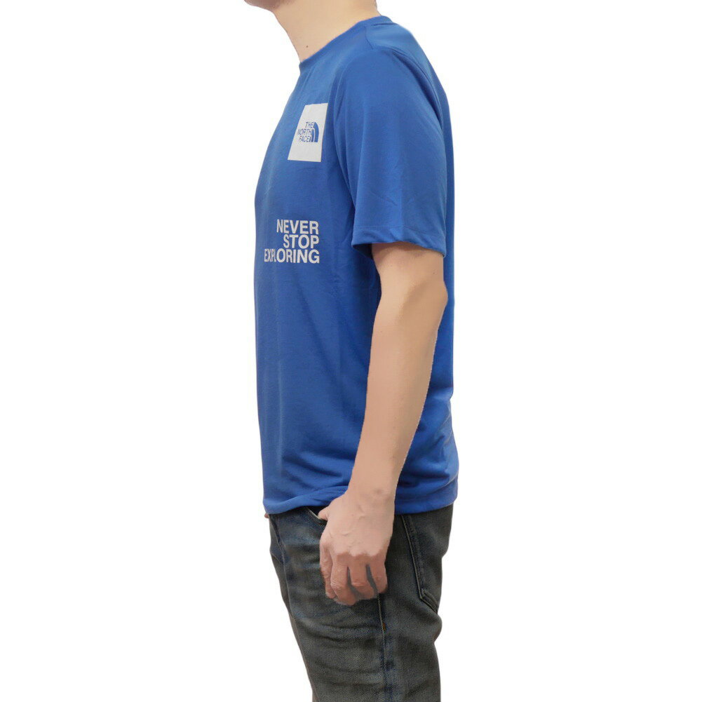 THE NORTH FACE ノースフェイス メンズクルーネックTシャツ NF0A8BQX / M MOUNTAIN FOUNDATION ブルー