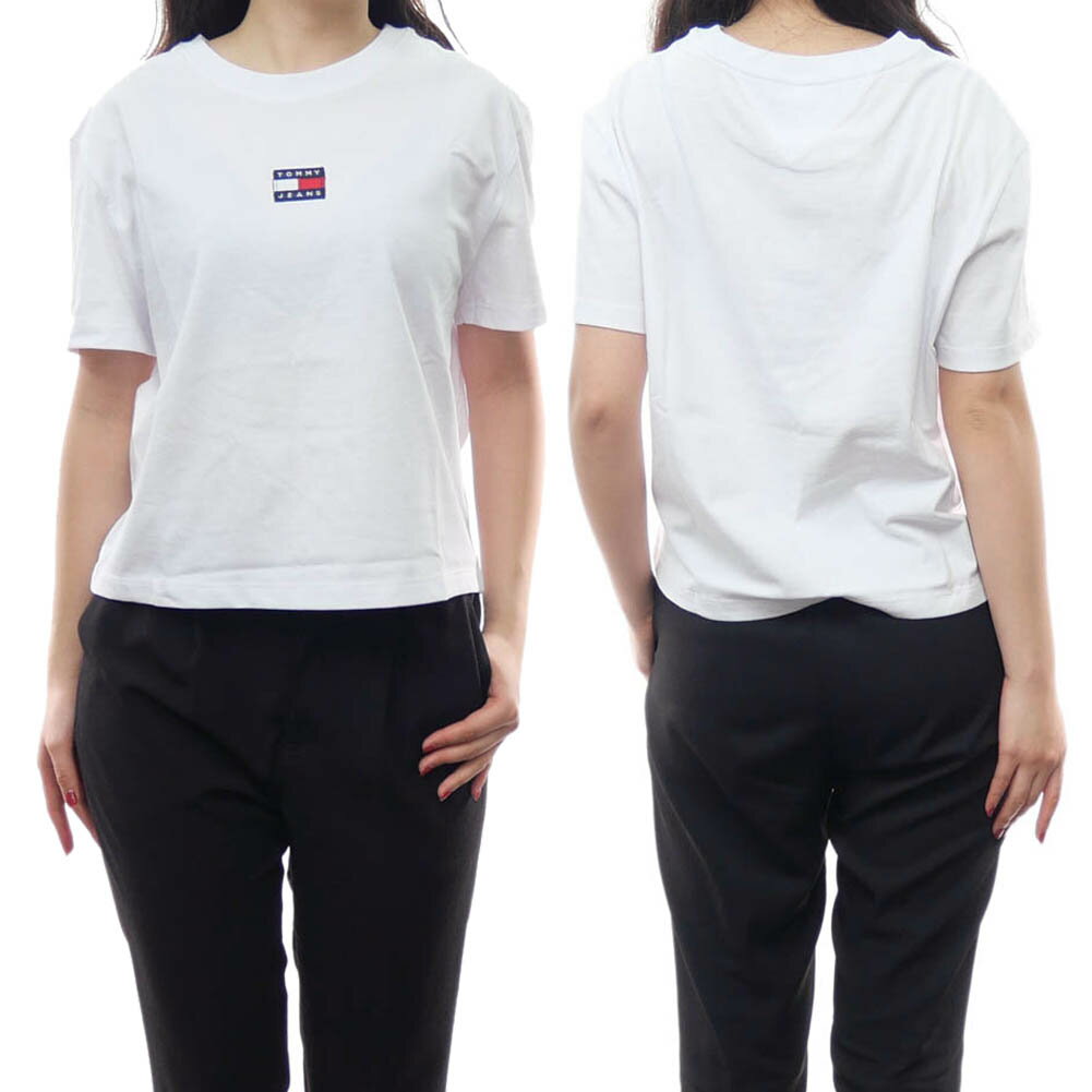 TOMMY JEANS トミージーンズ レディースクルーネックTシャツ DW0DW10404 ホワイト