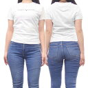 TOMMY JEANS トミージーンズ レディース クルーネックTシャツ DW17361 ホワイト