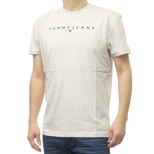 TOMMY JEANS トミージーンズ メンズクルーネックTシャツ DM20744 ライトベージュ TOMMY JEANS トミージーンズ メンズクルーネックTシャツ DM20744 ライトベージュ
