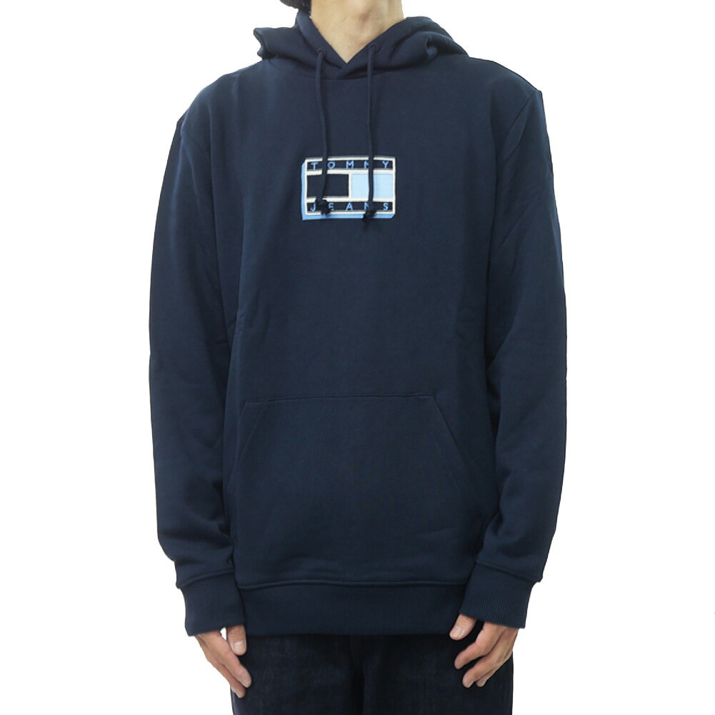 TOMMY JEANS トミージーンズ メンズプルオーバーパーカー DM21623 ネイビー 2025秋冬新作