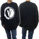 VERSACE JEANS ヴェルサーチェジーンズ メンズクルーネックロングTシャツ 75GAHG06 CJ01J ブラック