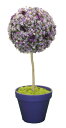 フラワートピアリー120cmパープル(造花 人工 観葉植物 オブジェ インテリア 円形 おしゃれ 室内 花の置物 装飾 ディスプレイ シンボルツリー 自作 植栽...