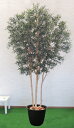 大型サイズ オリーブ 高さ300cm 3本株立 (フェイク グリーン 人工観葉植物 造花 インテリア おしゃれ 室内 シンボルツリー 鉢植え 実 オフィス シン...