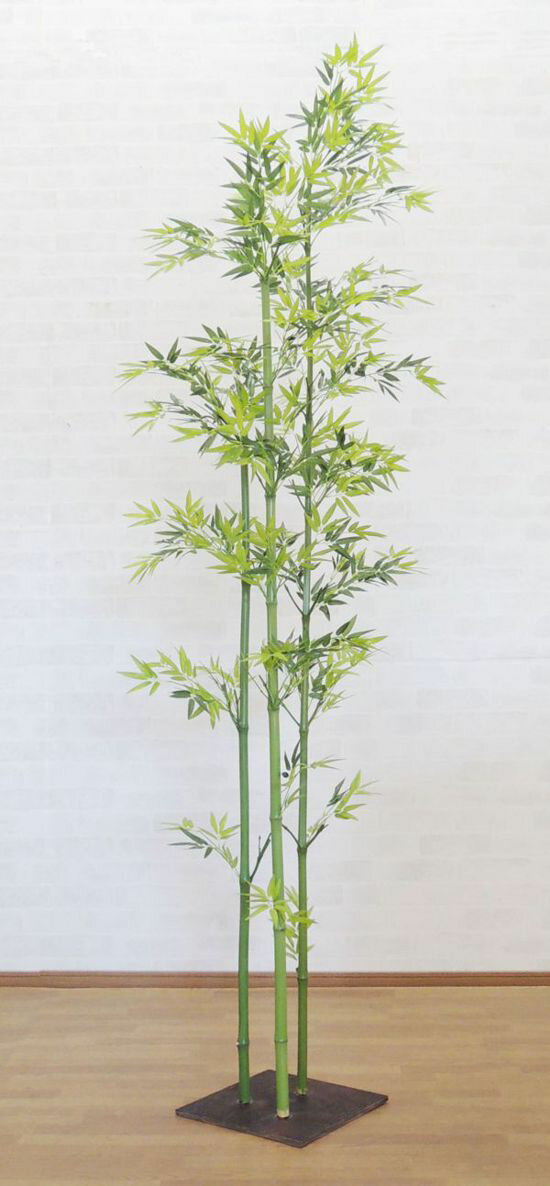 楽天造花観葉植物専門店ビワールデコ青竹 180cm 3本立て（タケ 造花 インテリア 人工竹 坪庭 庭園 コンパネ グリーンプラント タケ バンブー フェイクグリーン 大型 店舗 おしゃれ 店舗 オフィス シンボルツリー 自作 植栽 業者 メーカー ベストグリーン オリジナル 製造元）