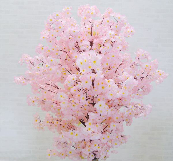 桜の木 210cm 装飾仕立て (菜の花バージョン 造作 造花 サクラ ピンク 人工観葉植物 インテリア おしゃれ 室内 大型 春 飾り フェイクグリーン 作り物 造木)