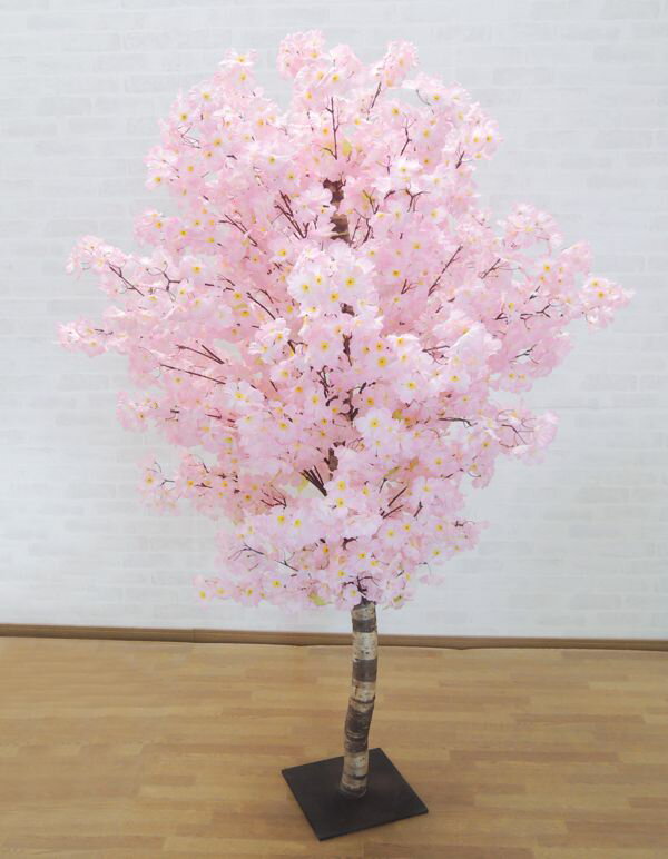 桜 180cm (造花 サクラ ピンク 人工観葉植物 インテリア おしゃれ 室内 大型 春 飾り フェイクグリーン 作り物 造木)