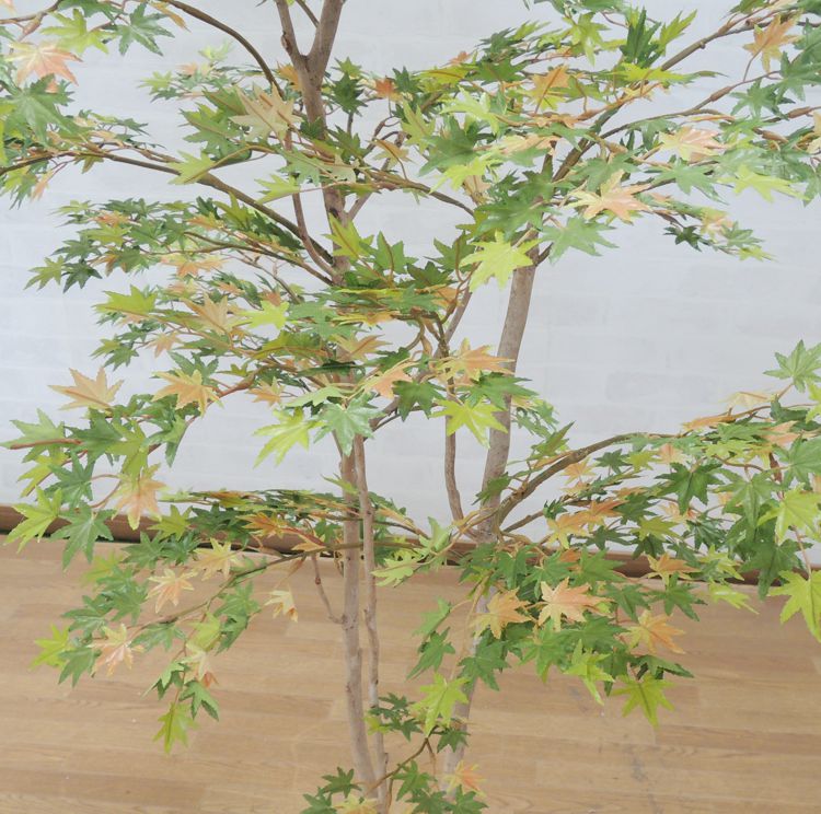 イロハモミジ グリーン 120cm (フェイク グリーン造花 観葉植物 もみじ 紅葉 和風 ...