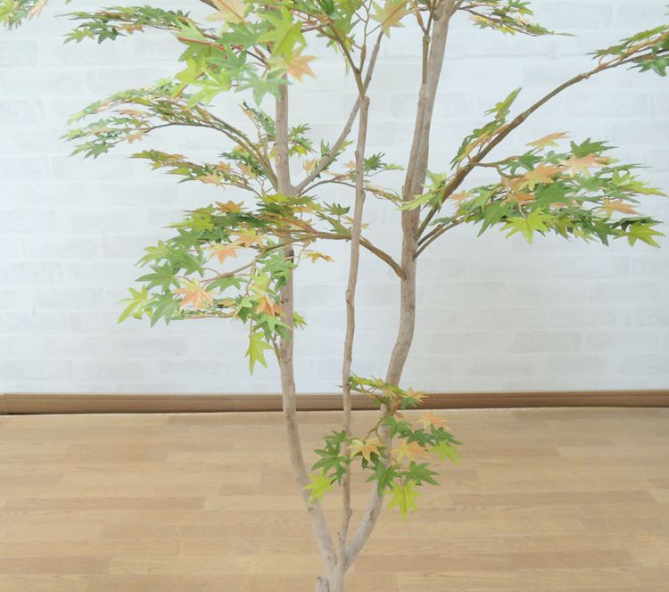 イロハモミジ グリーン 120cm (フェイク グリーン造花 観葉植物 もみじ 紅葉 和風 ...