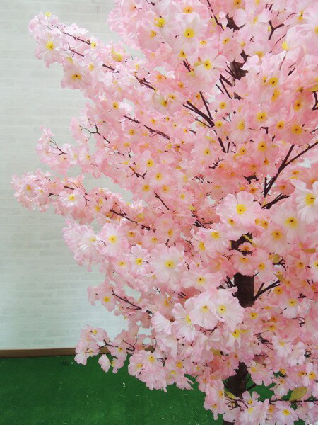 桜 230cm (造花 サクラ ピンク 人工観葉植物 インテリア おしゃれ 室内 大型 春 飾り フェイクグリーン 作り物 樹木)