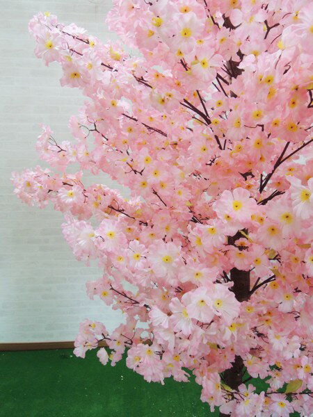 桜 210cm (造花 サクラ ピンク 人工観葉植物 インテリア おしゃれ 室内 大型 春 飾り フェイクグリーン 作り物 樹木)