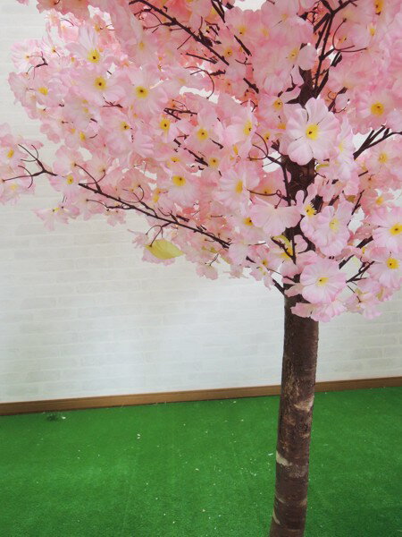 桜 210cm (造花 サクラ ピンク 人工観葉植物 インテリア おしゃれ 室内 大型 春 飾り フェイクグリーン 作り物 樹木)