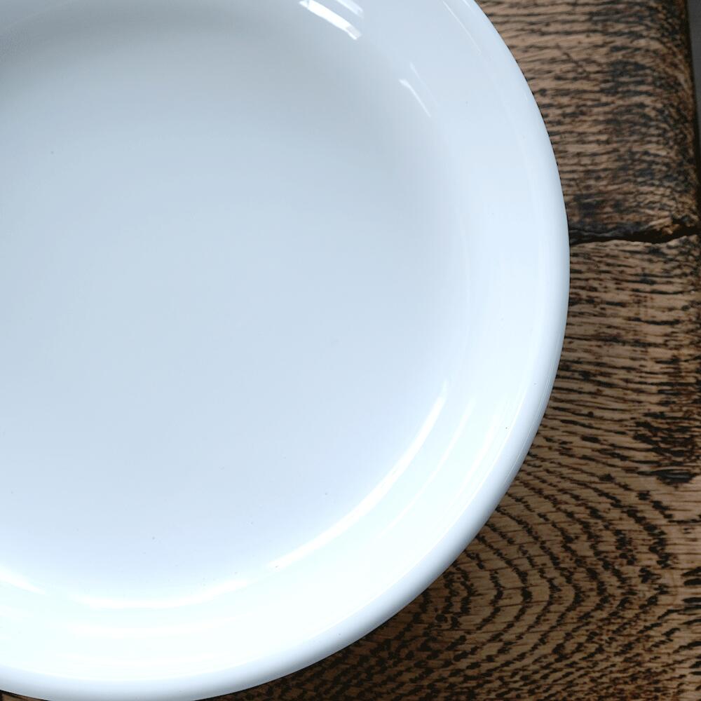 受皿 POMELプレート23 ホウロウ皿 白 ホワイト