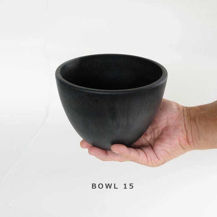 黒 プラ鉢 ブラックポット bowl 15 サボテン 頑丈 おしゃれ 塊根植物 多肉 プラスチック ヘルメット コーデックス