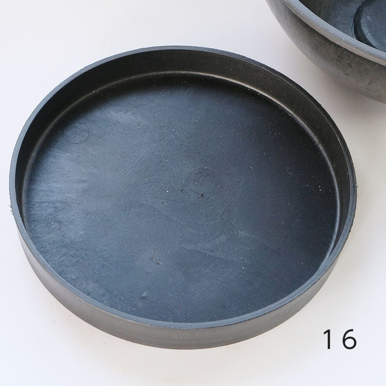 ブラックポット用受皿 16cm サボテン 頑丈 おしゃれ 塊根植物 多肉 黒プラスチック鉢 コーデックス