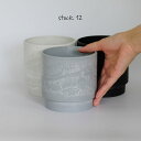 植木鉢 プラスチック おしゃれ 軽い スタック12 サボテン 頑丈 塊根植物 多肉 黒プラスチック鉢 径12cm 高さ12cm 積み重ね プラスチック鉢 ホワイト グレー ブラック 小型 プラ鉢