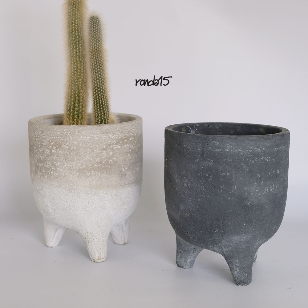 ロンダ15 鉢カバー 植木鉢 おしゃれ セメント鉢 径15cm 高17.5cm