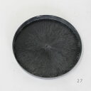プラシャーレ27cm サボテン 頑丈 おしゃれ 塊根植物 多肉 黒プラスチック鉢 受け皿