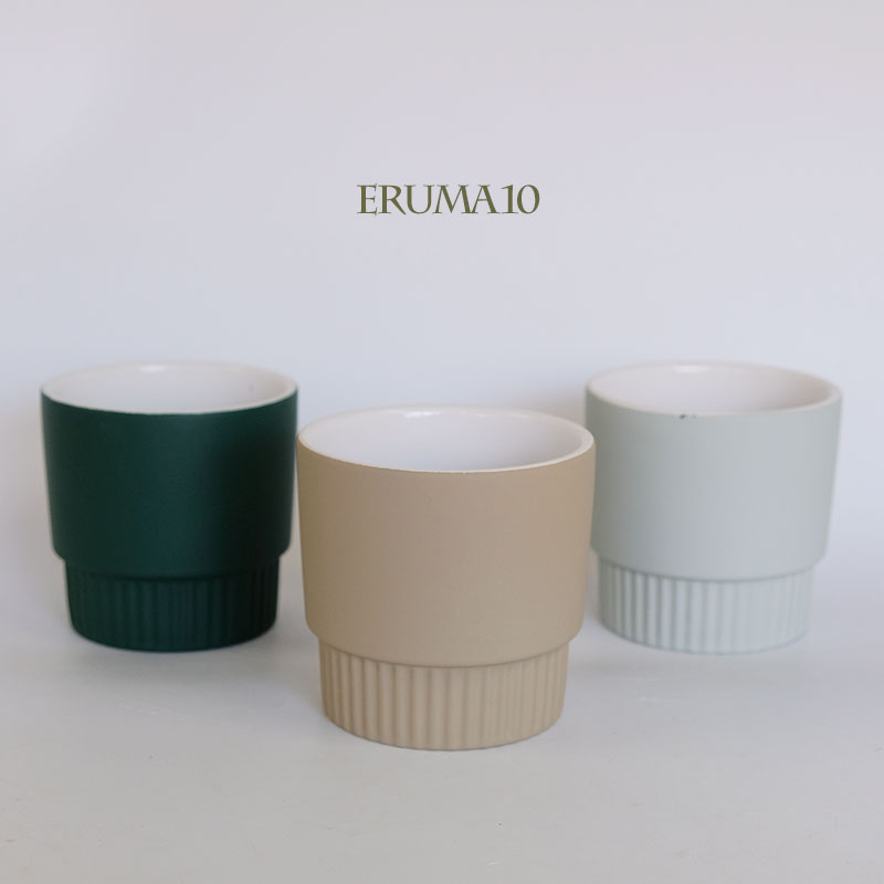 植木鉢 おしゃれ エルマ10 室内 陶器鉢 セラミック 北欧 底穴なし 径10cm 高さ10cm