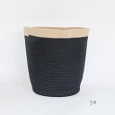 Jute Rope Basket black&natral 38 Jo[ R10p  CeA T{e A nLO stem Xe