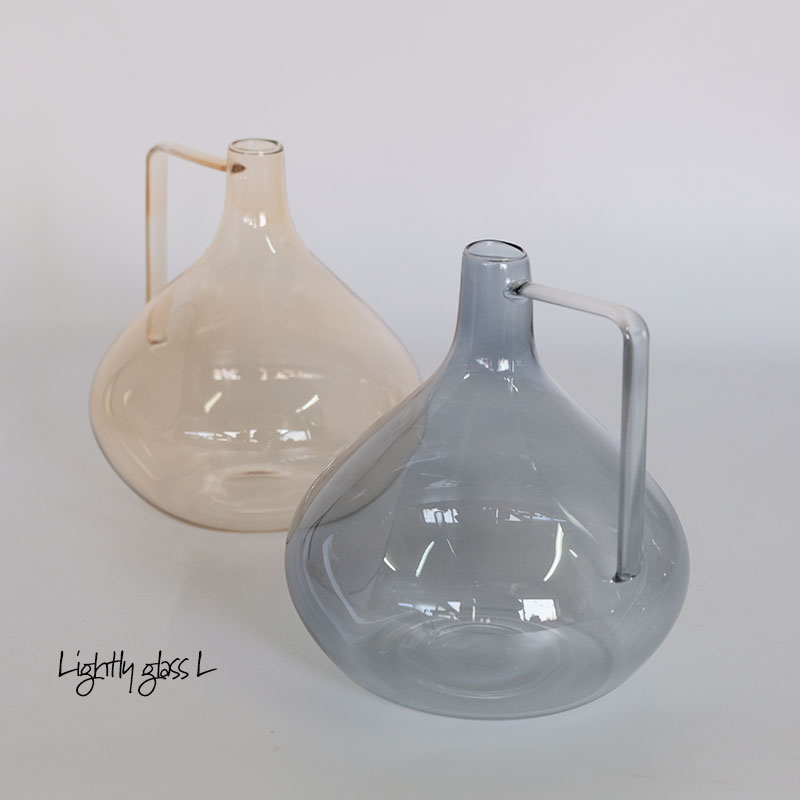 花瓶 おしゃれ ライトリーGLASS フラワーベースバジルL 一輪挿し 志成販売