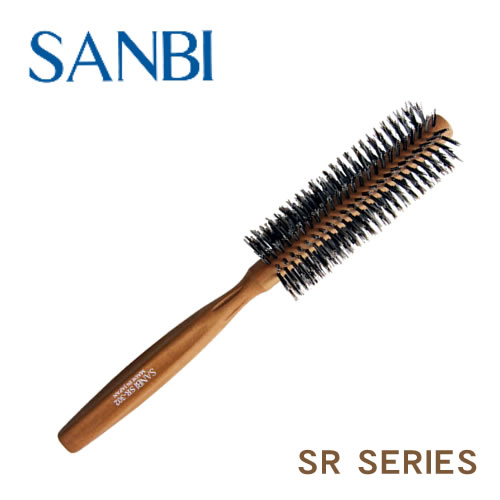 【送料無料】SANBI サンビー ヘアブロー ロールブラシ 38mm ソフト植毛 SR-302【豚毛】ヘアブラシ 日本製 おすすめ 人気