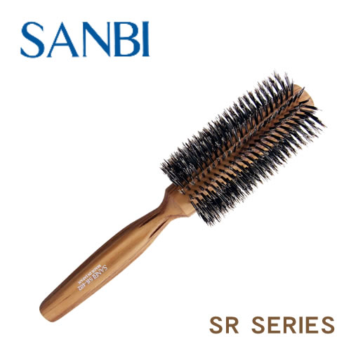 【送料無料】SANBI サンビー ヘアブロー ロールブラシ 53mm ソフト植毛 SR-402【豚毛】ヘアブラシ 日本製 おすすめ 人気