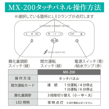 楽天マラソン／ポイント2倍 超音波噴霧器 MX-200 約14畳対応(25.5m2) 4L/液体タンク 熱くない 加湿器/ウイルス 除菌/消臭 次亜塩素酸水対応 【送料無料】 コロナウイルス