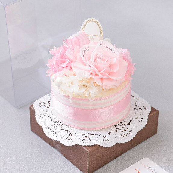 出生 電報付き祝い花 妊娠 誕生祝い 誕生祝い メッセージフラワー ホールケーキ ピンク と電報を一緒にお届け出産祝い 誕生 バースディ 出産 お花 送料無料 誕生 お祝い 花びらにメッセージに刻める 枯れないお花のフラワーギフト 電報とお花 贈り物 フラワー