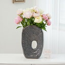 花瓶フラワー・フラワーベース 磐波紋 シャクヤク12本お花 上品 ハイセンス オシャレ 気品 プレゼント 贈り物 全国配送 送料無料 メッセージカード無料 あす...
