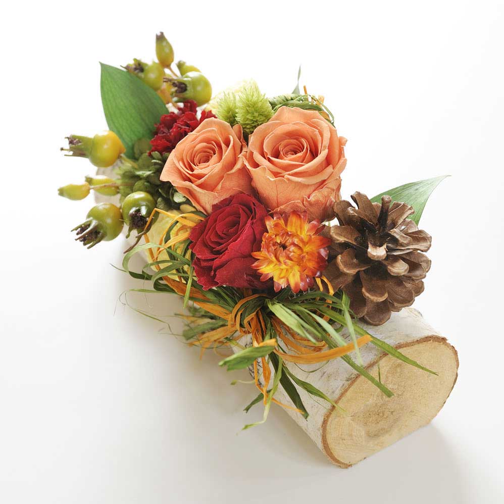 【送料無料】プリザーブドフラワー　白樺の樹デザイナー デザイナーズフラワー アレンジメントフラワー ハンドメイド お花 誕生日祝い 結婚祝い 贈答 プレゼント 贈り物 全国配送 メッセージカード無料 あす楽 楽ギフ