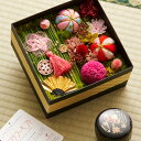 【送料無料】プリザーブドフラワー 和風モダンBOX 百花繚乱(赤・ピンク系)お祝い デザイナーズ 上品 インテリア 室内 受付 フラワーギフト 贈答 プレゼント...