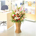 スタンド花 スクエアタイプ Sサイズ(赤・ピンク系) 設置・回収・名札無料誕生祝い 誕生日 誕生会 バースディ サプライズ 出生 贈り物 フラワーギフト プレゼ...
