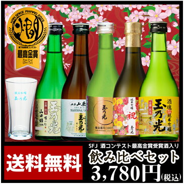 あす楽 送料無料 日本酒 最高金賞受賞酒入り豪華版 自慢のグラス付飲み比べセット TNY-5 結婚式誕生日ギフト贈り物お祝京都土産お花見母の日父の日