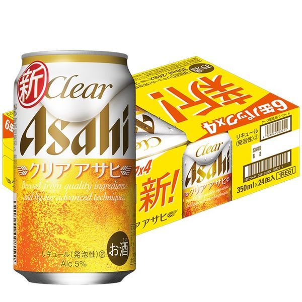 商品情報内容量350 mL×48缶原材料発泡酒（国内製造）（麦芽、ホップ、大麦、コーン、スターチ）、スピリッツ（大麦）保存方法常温で保存アルコール度数アルコール度数5％製造元アサヒビール株式会社アサヒ　クリアアサヒ　350ML　6缶パック　2ケース（48本入り）送料無料 ゴクゴク飲めて、しみわたる麦のうまみが特長です。原料・製法にこだわり、麦の味わいとホップの心地よい香り、飲み飽きない後キレを追求しました 新ジャンル　 缶ビール お酒 ギフト プレゼント 酒 缶 内祝い お礼 お祝い 誕生日 お返し お中元 御中元 敬老の日　送料無料 2