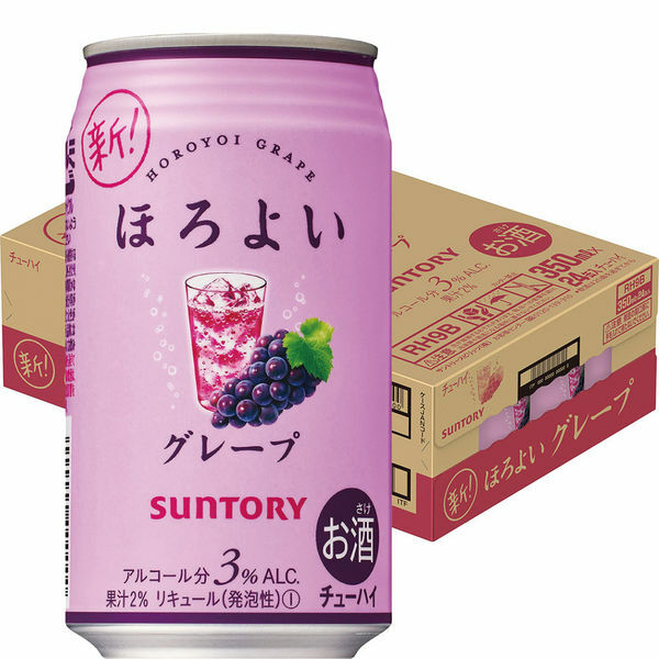 サントリー　ほろよい　グレープ　350ML1ケース（24本入り）送料無料 K&O