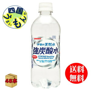 炭酸水 日本サンガリア 伊賀の天然水　強炭酸水 （500mlペットボトル×24本）2ケース（48本）　飲料 K&M