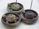 【備前焼】 柴岡陶泉堂 | 亀のお香立て(受け皿付き)和食器 窯元 置物【楽ギフ_包装】【楽ギフ_のし宛書】(3)