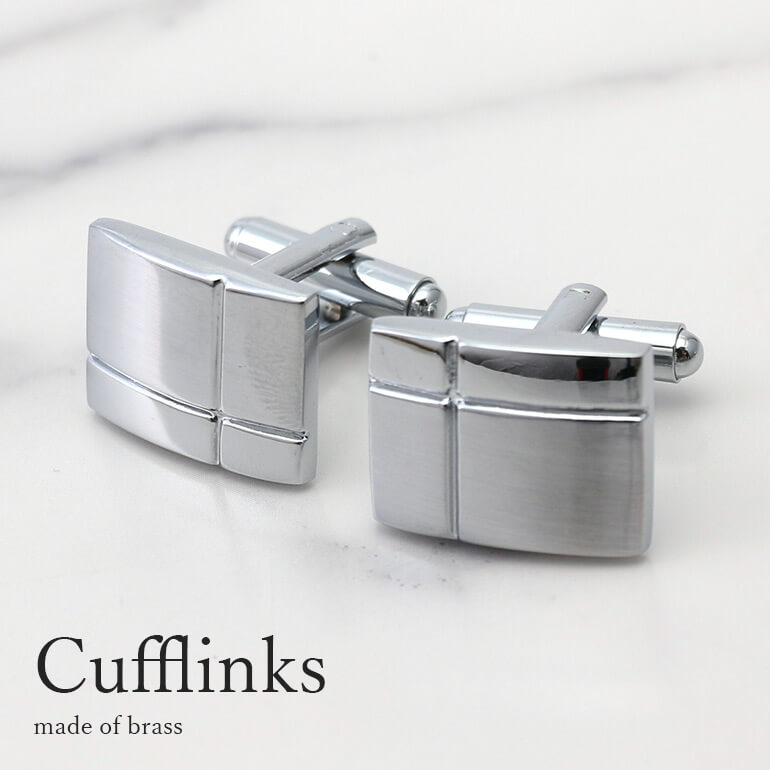 カフス カフスボタン カフリンクス シルバー スクエア メンズ アクセサリー 紳士用 ビジネス フォーマル [ ワイシャツ スーツ プレゼント ギフト 父の日 ...