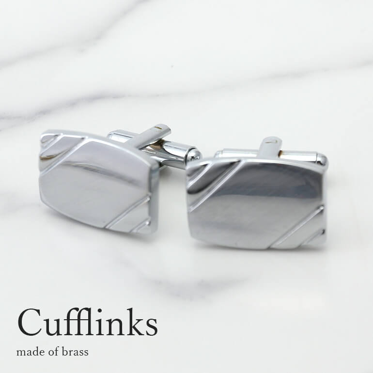 カフス カフスボタン カフリンクス シルバー シンプル メンズ アクセサリー 紳士用 ビジネス フォーマル [ ワイシャツ スーツ プレゼント ギフト 父の日 ...