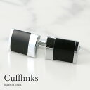 カフス カフスボタン カフリンクス シルバー ブラック 黒 シンプル メンズ アクセサリー 紳士用 ビジネス フォーマル [ ワイシャツ スーツ プレゼント ギ...