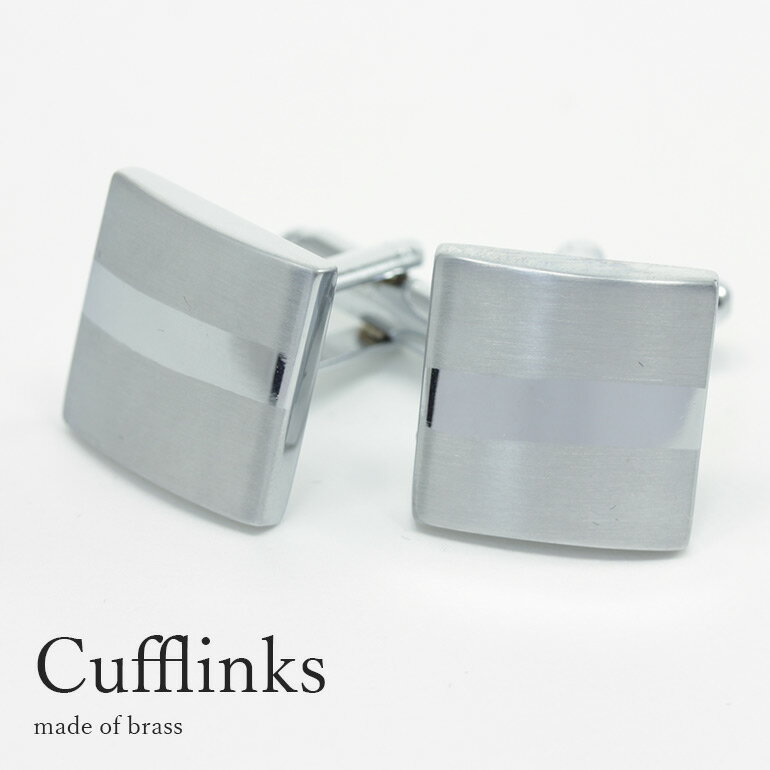 カフス カフスボタン シンプル シルバーカラー スクエア カフリンクス ボタン メンズ 紳士用 アクセサリー ワイシャツ ダブルカフス ビジネス 結婚式 フォー...