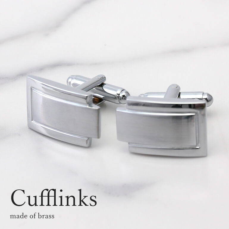 カフス カフスボタン カフリンクス シルバー シンプル メンズ アクセサリー 紳士用 ビジネス フォーマル [ ワイシャツ スーツ プレゼント ギフト 父の日 ...