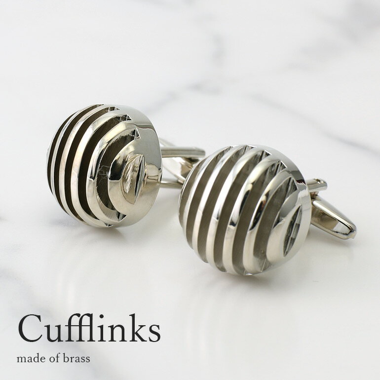 カフス カフスボタン カフリンクス シルバー ボール サークル メンズ アクセサリー 紳士用 ワイシャツ スーツ ビジネス フォーマル [ 結婚式 プレゼント ...