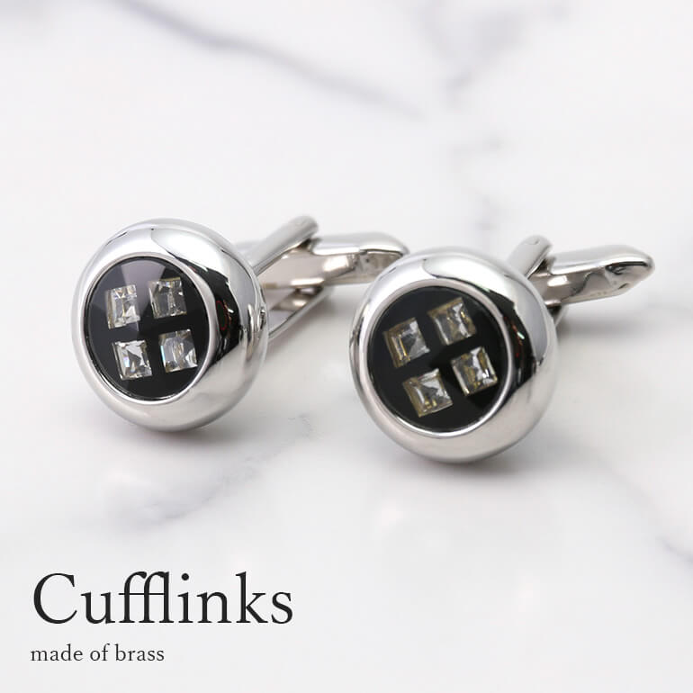 カフス カフスボタン カフリンクス シルバー ブラック ボール 球体 メンズ アクセサリー 紳士用 ビジネス フォーマル [ ワイシャツ スーツ プレゼント ギ...